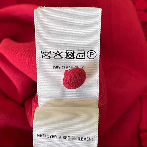 Anthropologie Moulinette Soeurs Jaeda Wide Leg Lace Jumpsuit Red 2 - Picture 16 of 16